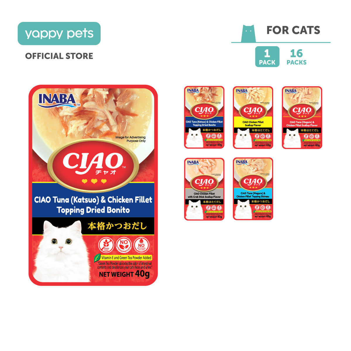 Ciao Creamy Soup Pouch Cat Wet Food 40g
