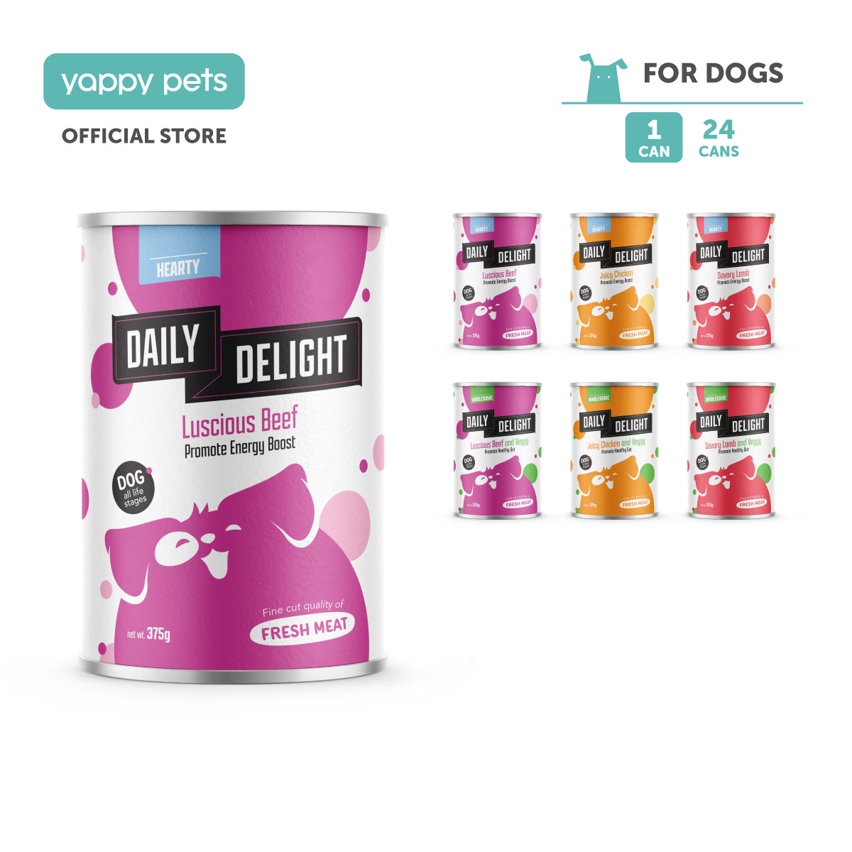 Daily Delight Wholesome & Hearty Dog Wet Food 375g