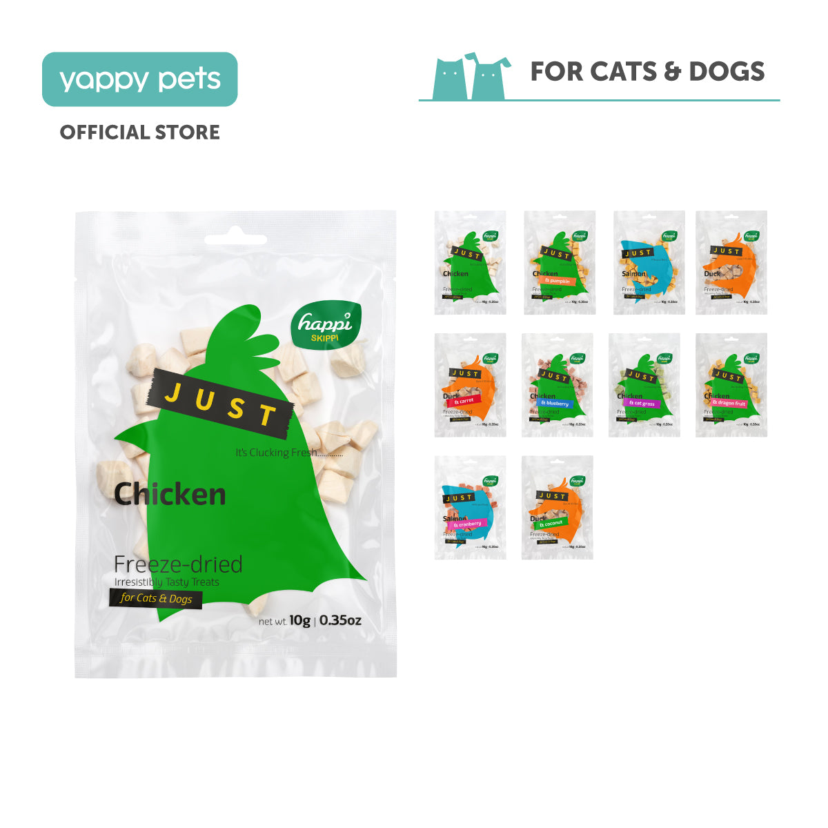 Happi Skippi Just Freeze Dried Treat for Cats and Dogs