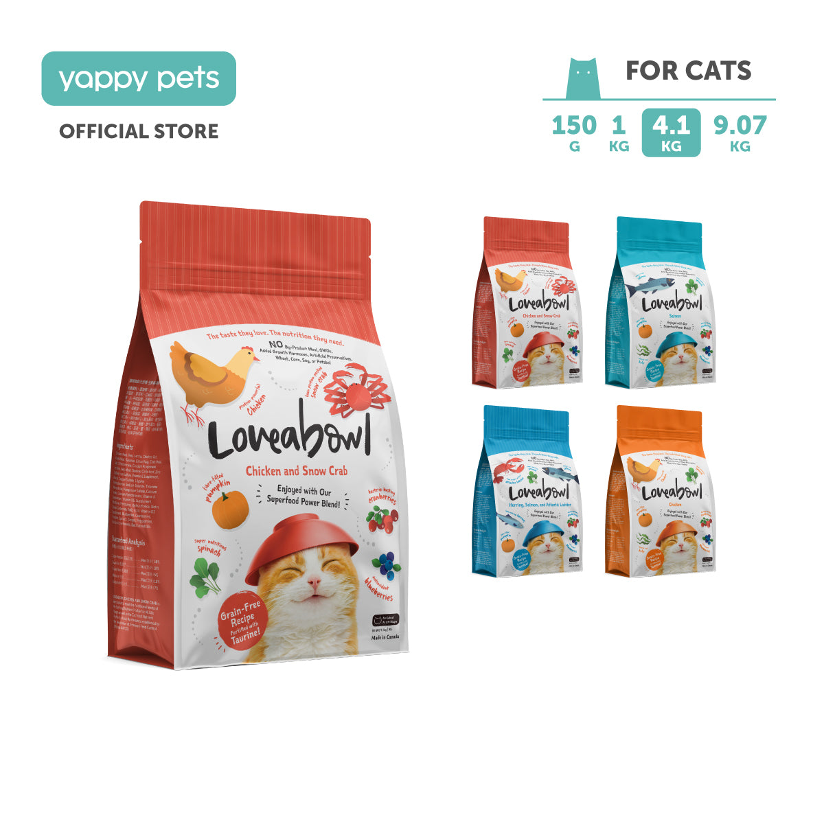 Loveabowl Grain Free Cat Dry Food 4.1kg