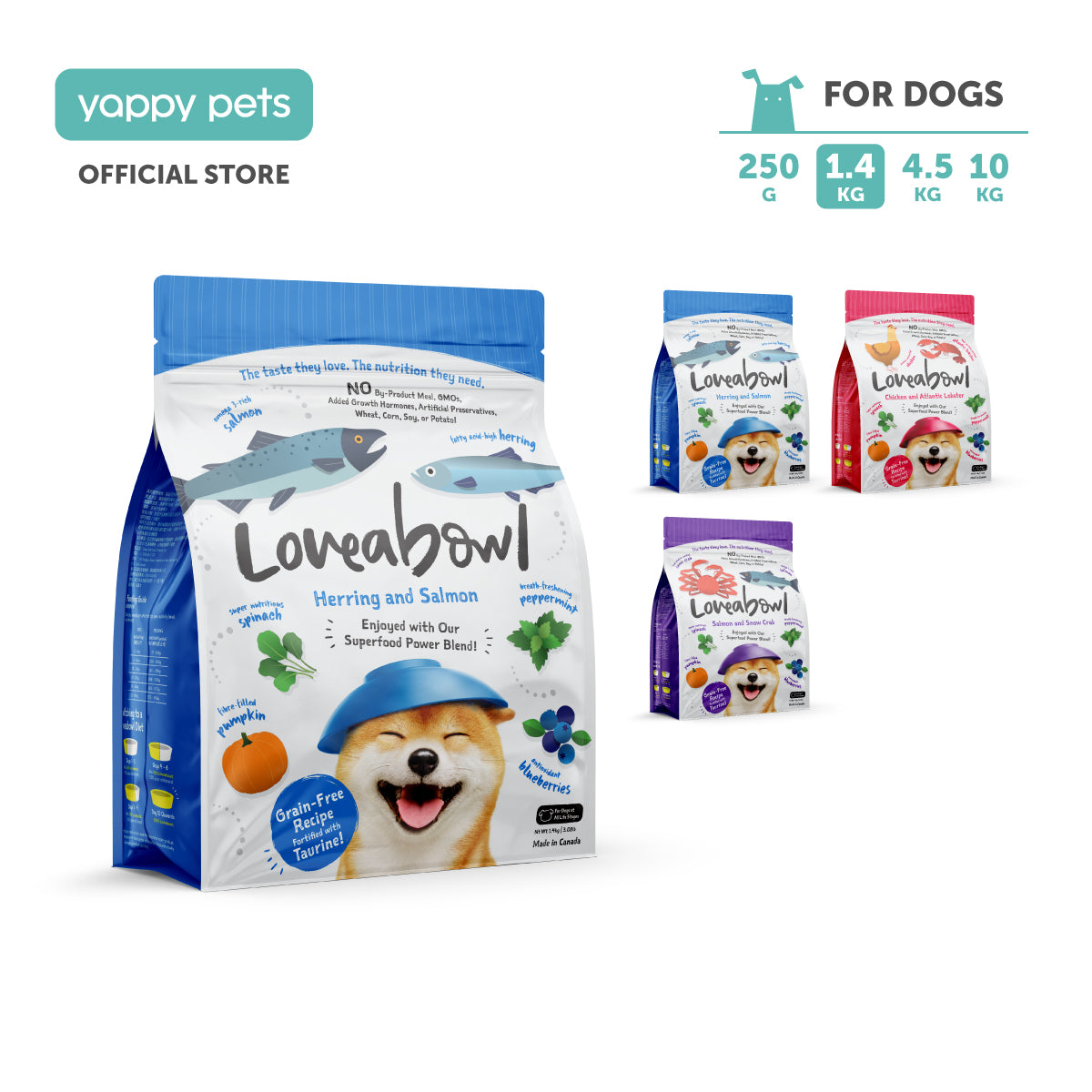 Loveabowl Grain Free Dog Dry Food 1.4kg