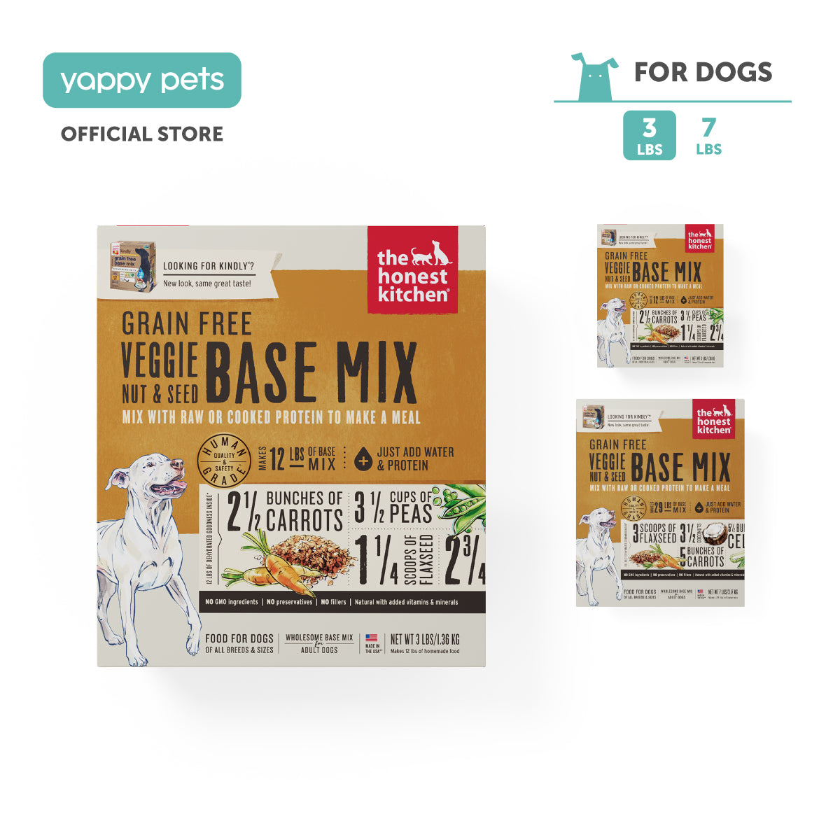 The Honest Kitchen Dehydrated Grain Free Veggie, Nut & Seed Dog Food 3lbs
