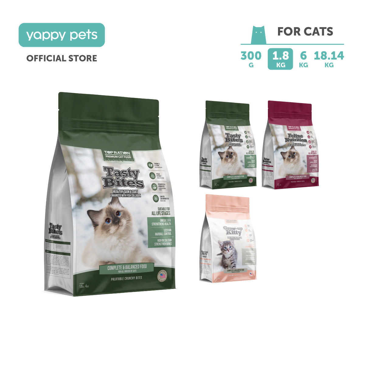 Top Ration Premium Cat Dry Food 1.8kg