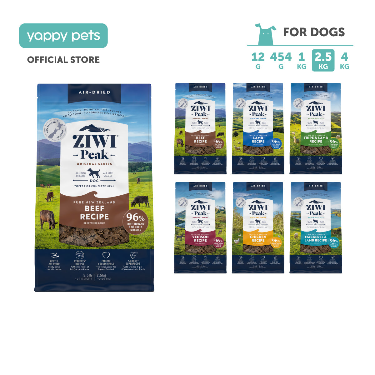 Ziwi Peak Originals Air Dried Dog Food 2.5kg