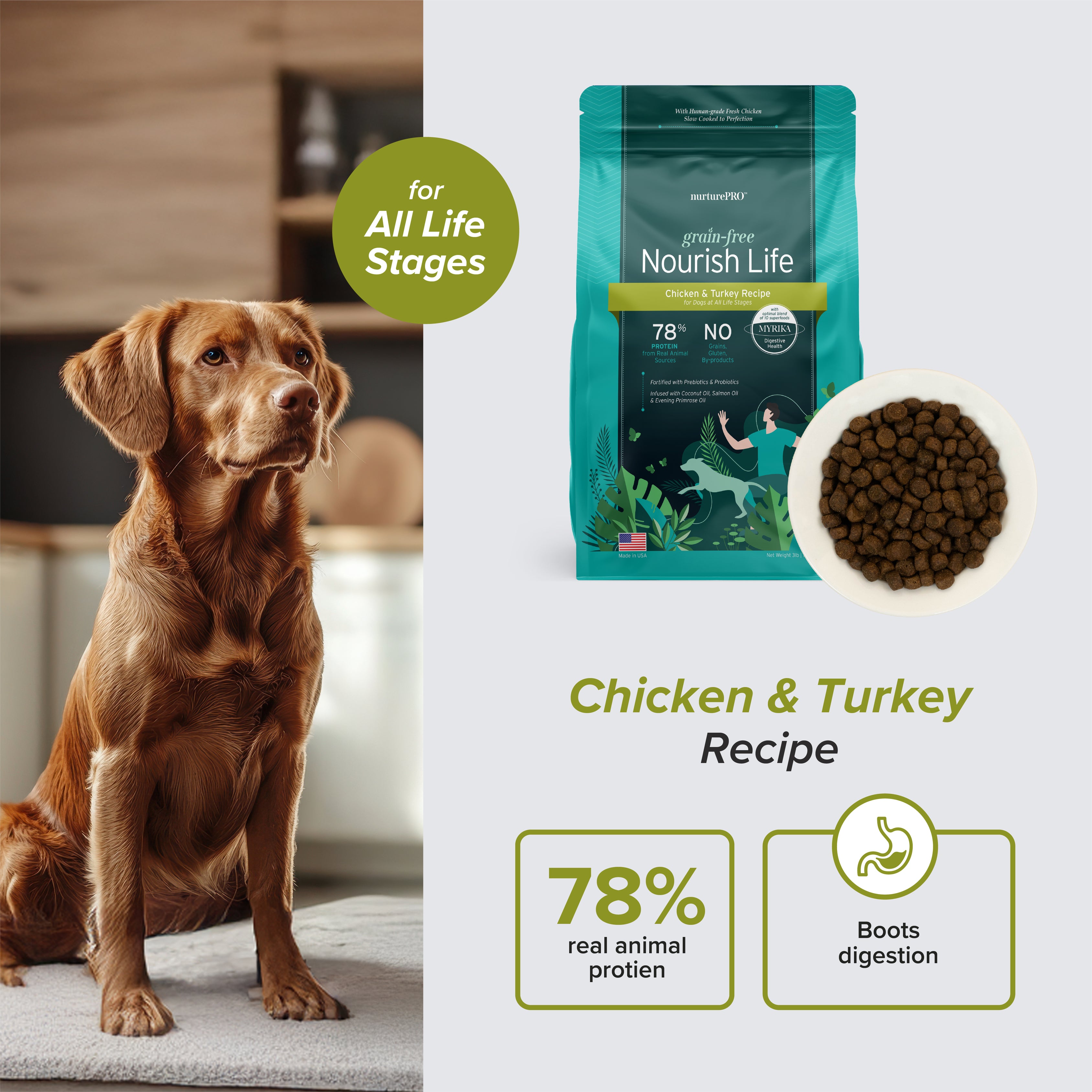 NurturePRO Nourish Life Slow Cooked Grain-Free Dry Dog Food