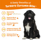 Zesty Paws Turmeric Curcumin Bites Dog Supplements 90ct
