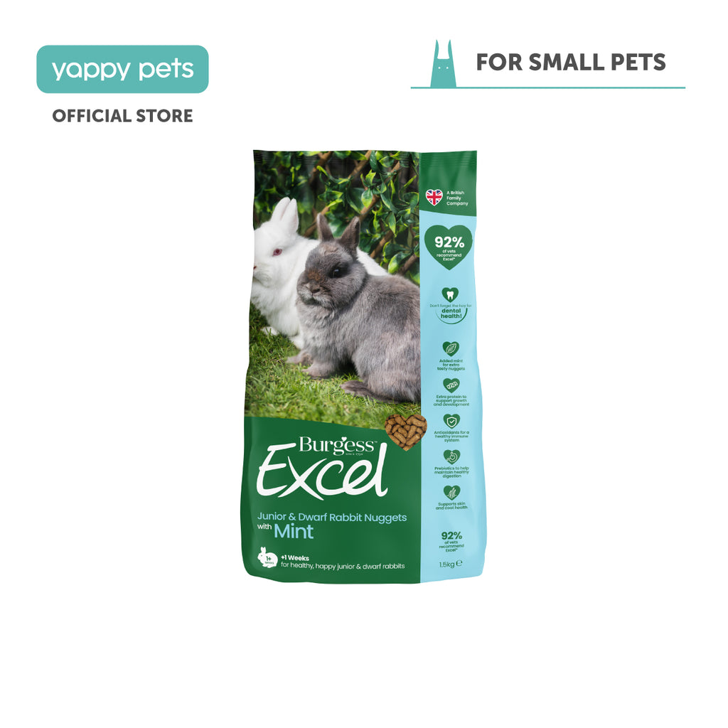 Burgess Excel Junior & Dwarf Rabbit Nuggets with Mint
