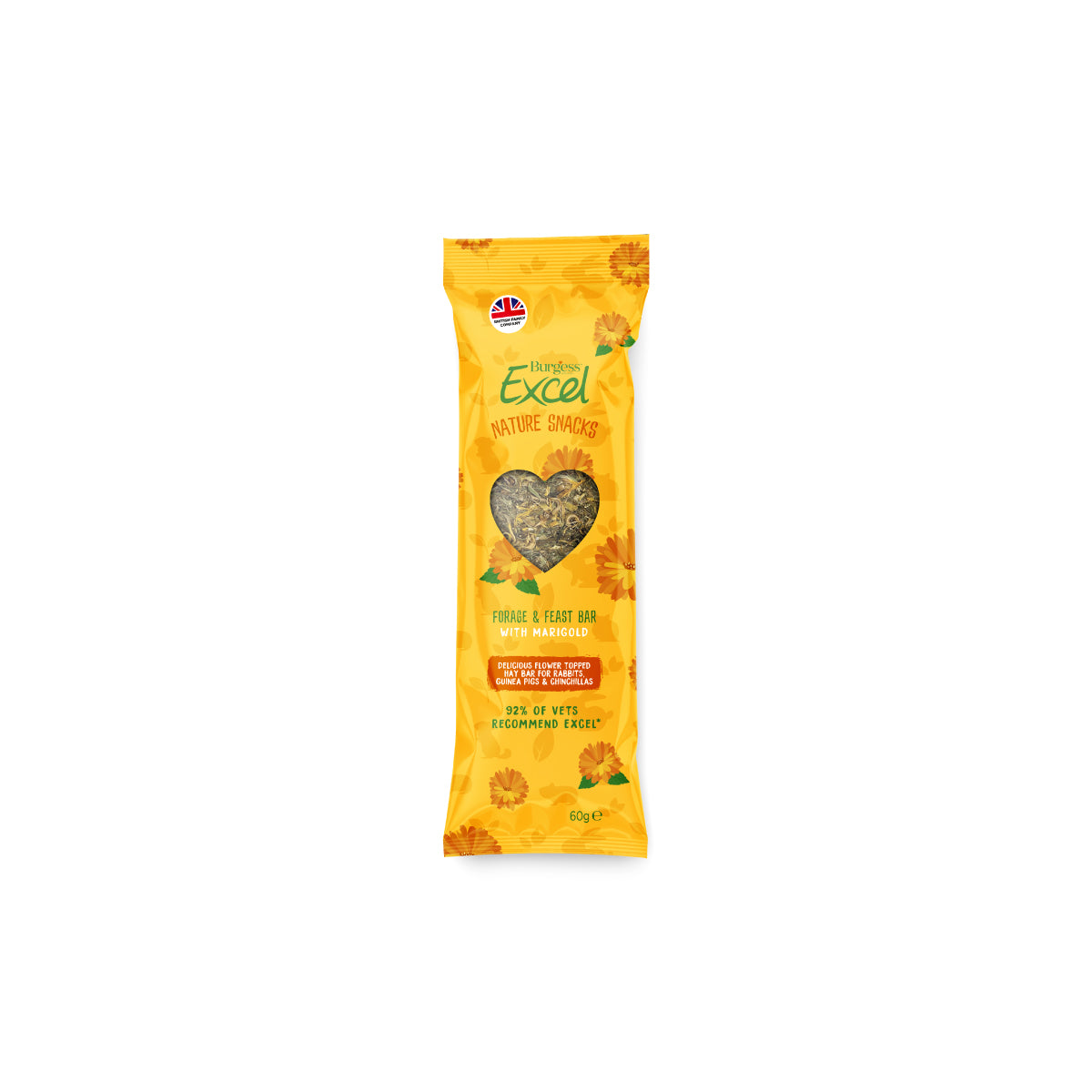 Burgess Excel Nature Snacks Forage & Feast Hay Bar Small Animals Treats 60g
