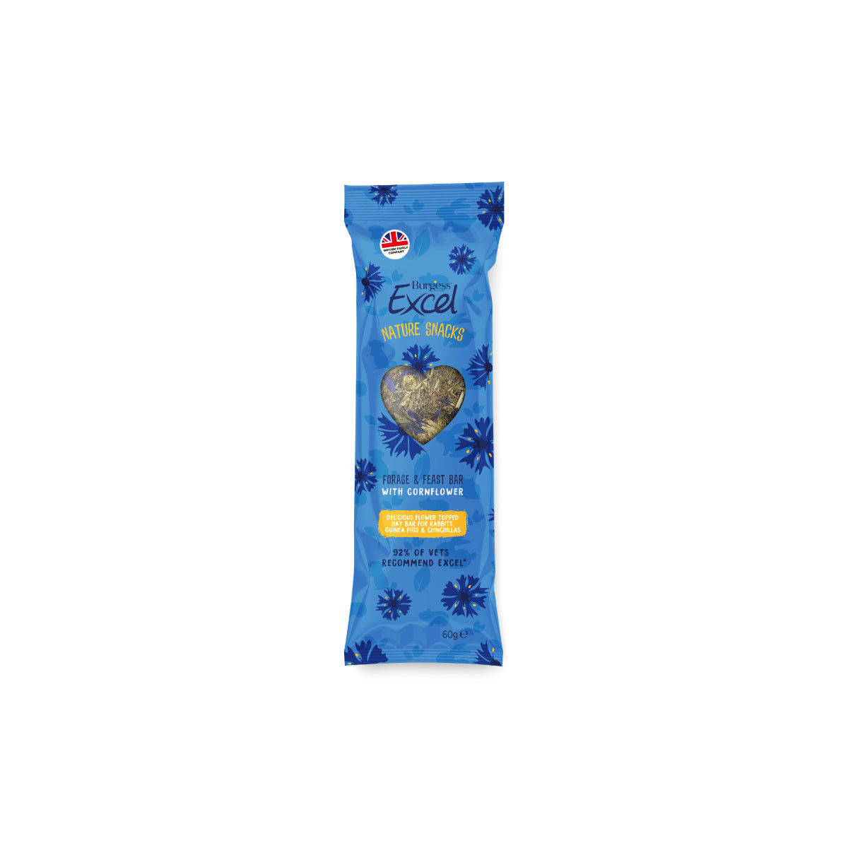 Burgess Excel Nature Snacks Forage & Feast Hay Bar Small Animals Treats 60g