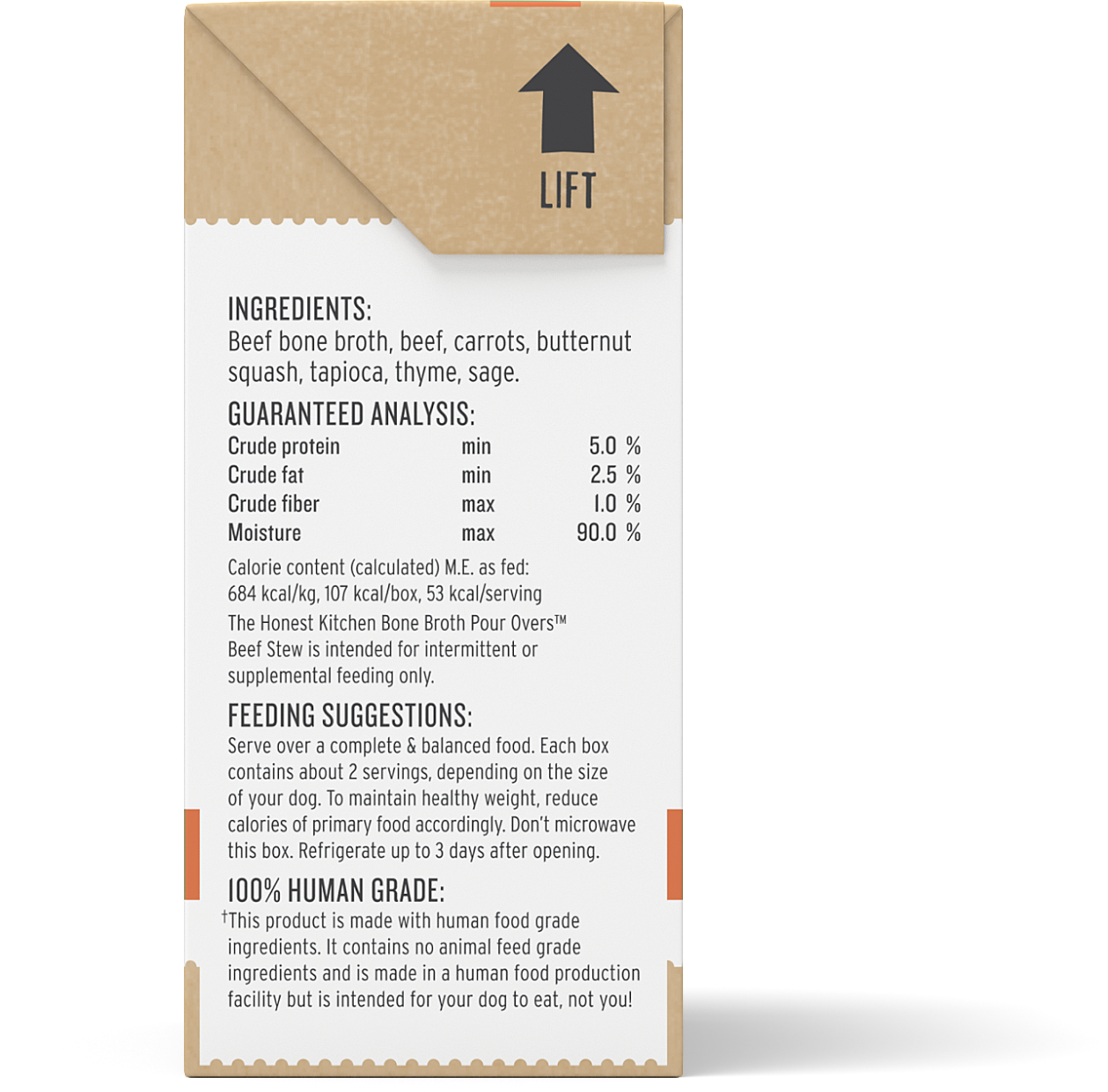 The Honest Kitchen Bone Broth Pour Overs Dog Food Toppers Beef Stew 5.5oz