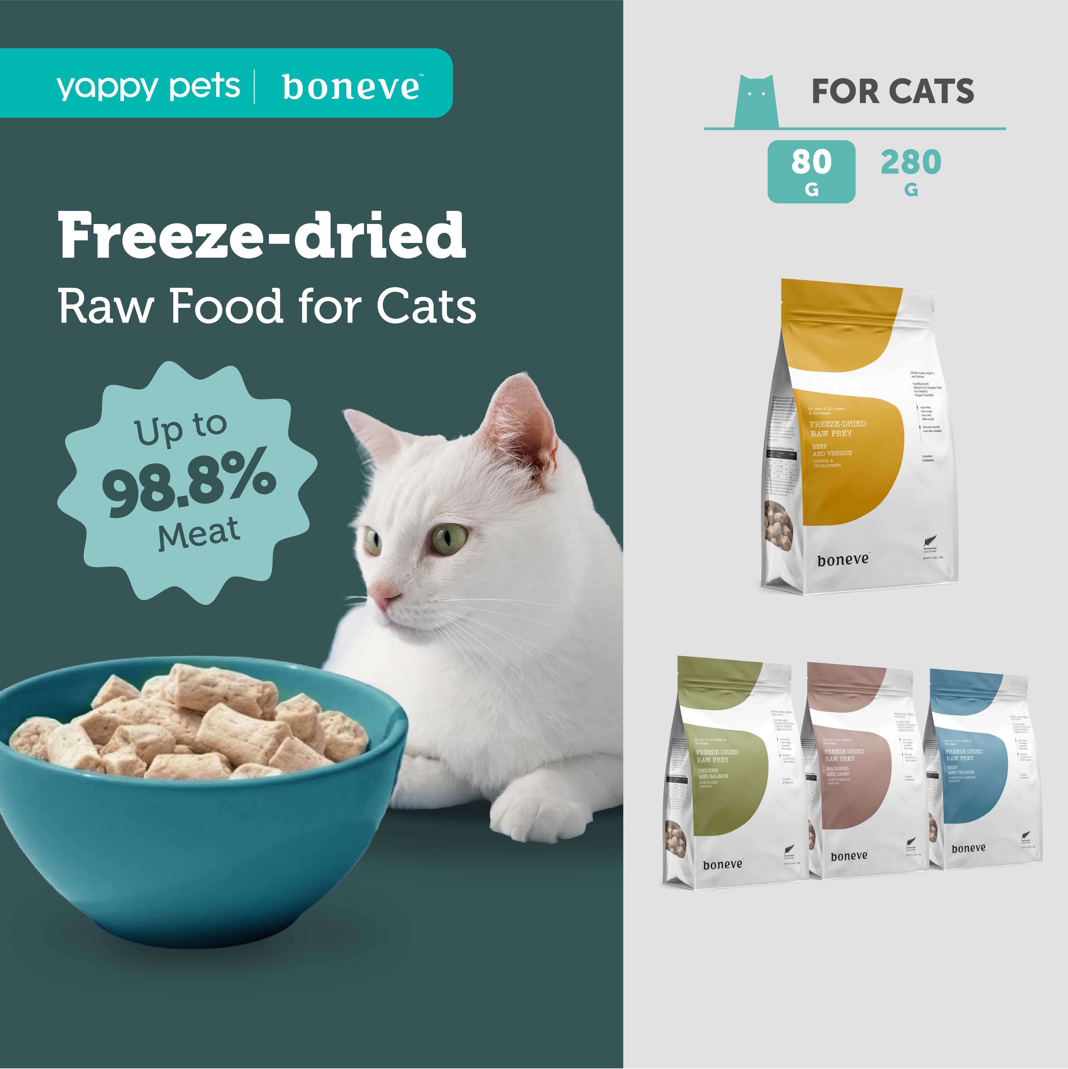 Boneve Freeze-Dried Raw Prey Cat Food
