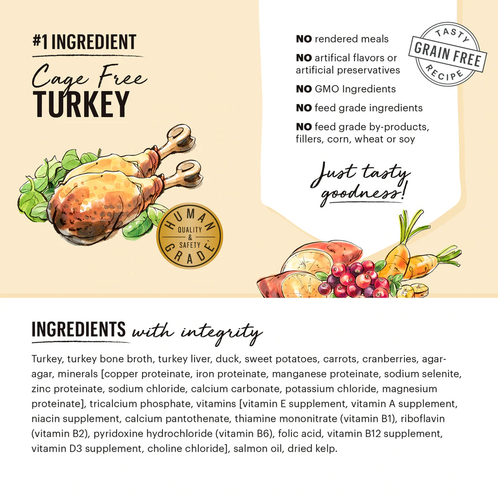 The Honest Kitchen Butcher Block Pate Wet Dog Food Turkey, Duck & Root Veggies 10.05oz