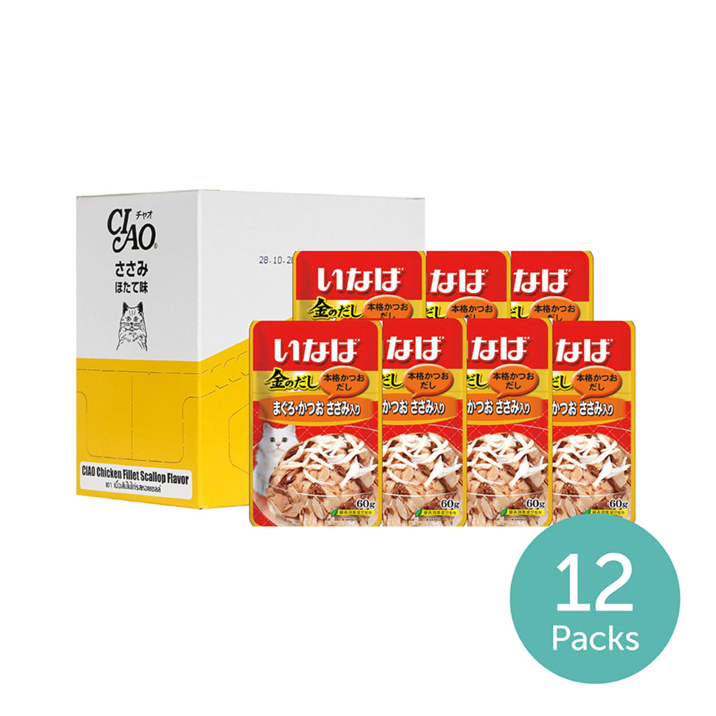 Ciao Golden Stock Pouch in Jelly Cat Wet Food 60g x 12 (Box)