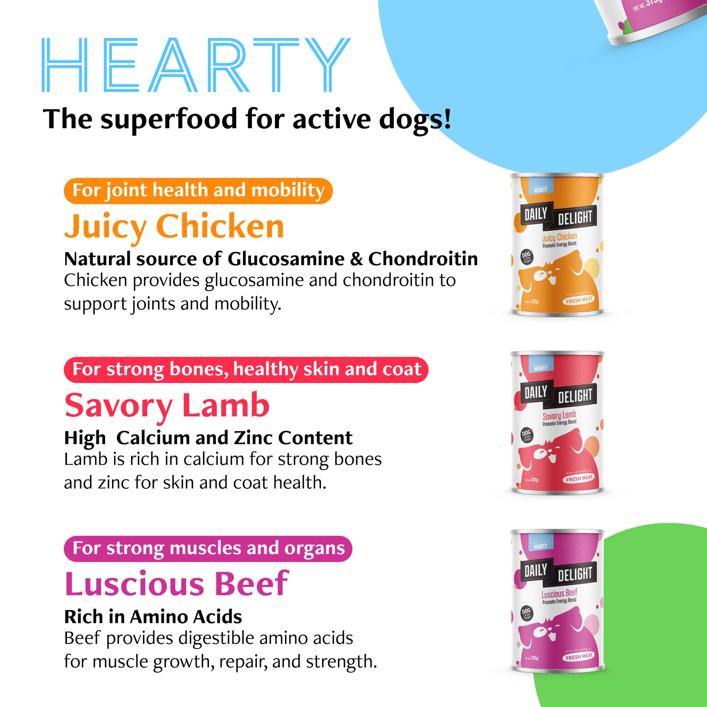 Daily Delight Wholesome & Hearty Dog Wet Food 375g