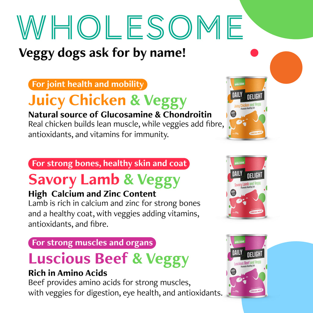 Daily Delight Wholesome & Hearty Dog Wet Food 375g