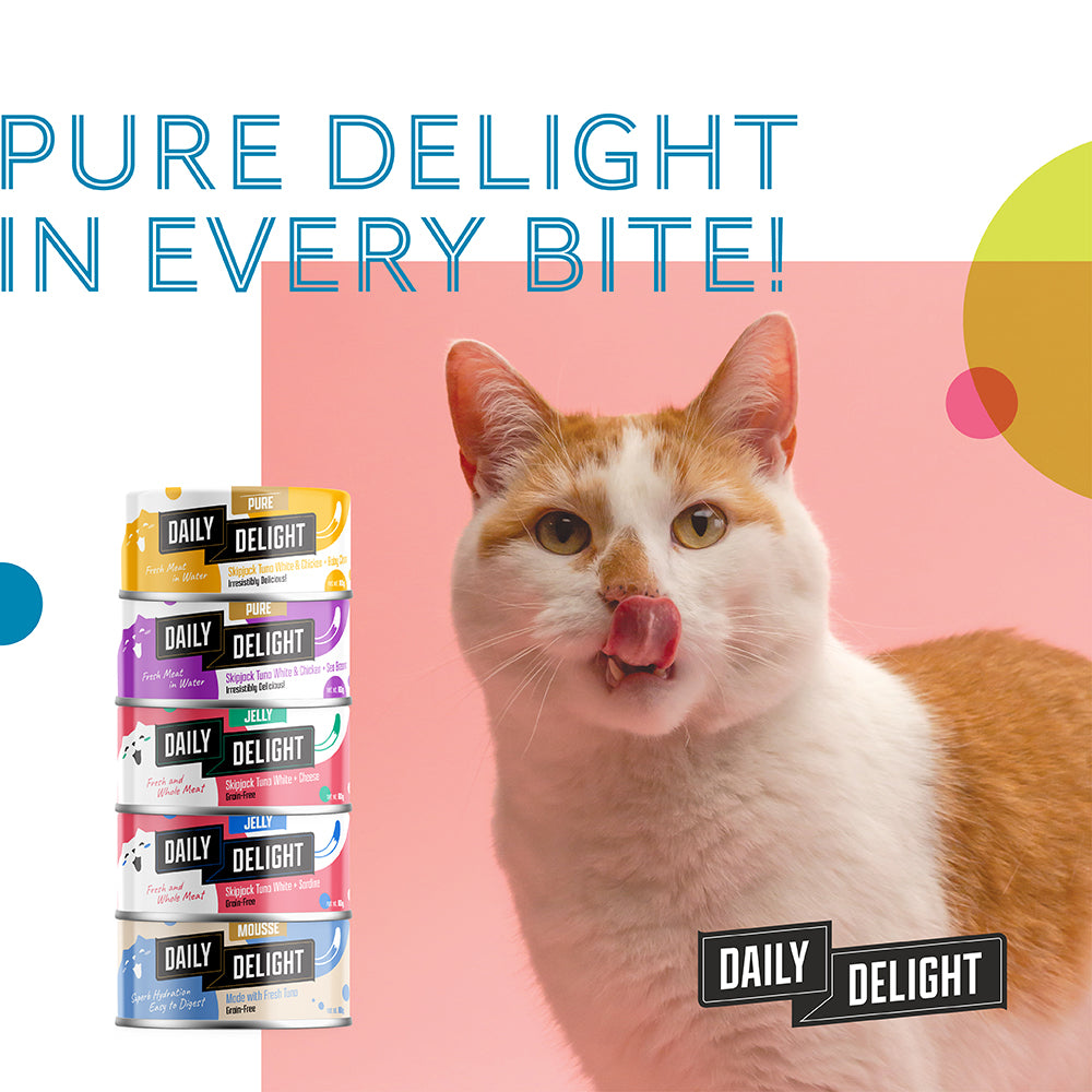 Daily Delight Pure Skipjack Tuna White & Chicken Cat Wet Food