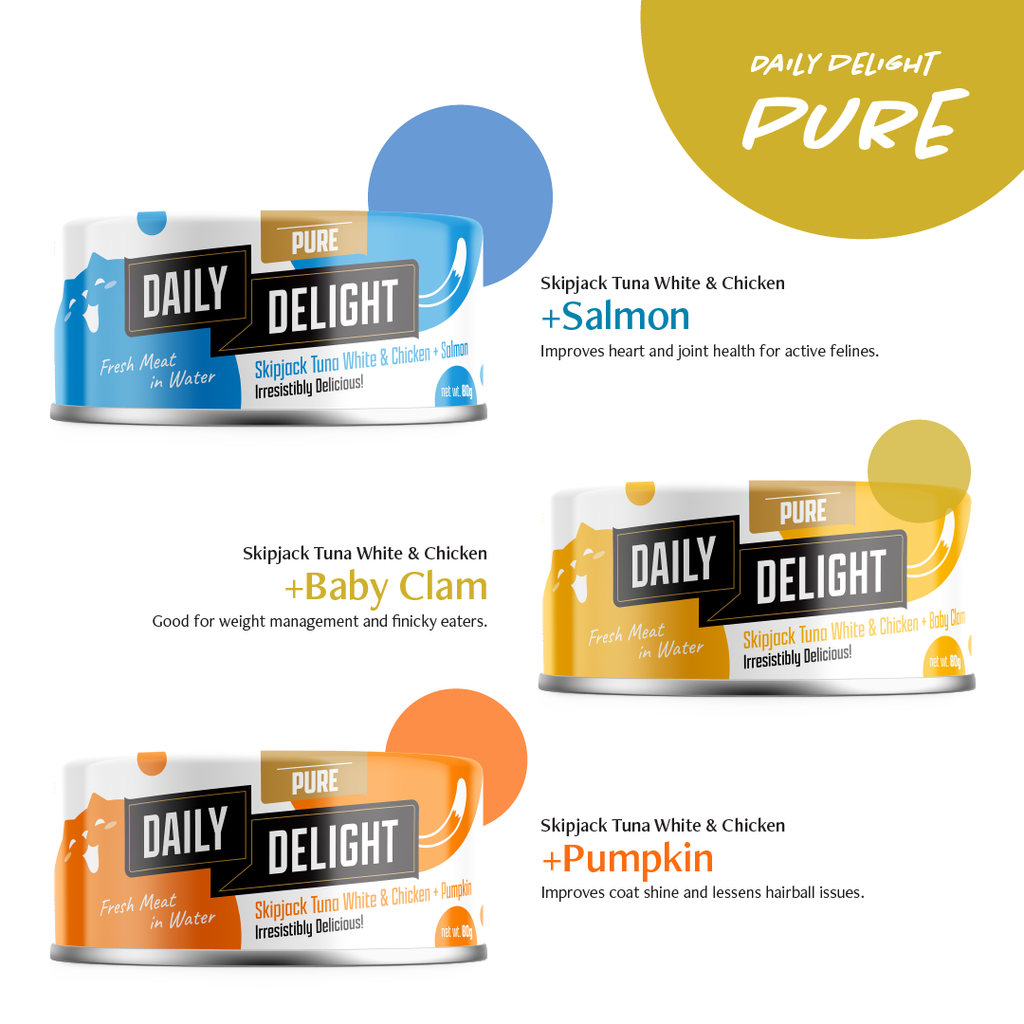 Daily Delight Pure Skipjack Tuna White & Chicken Cat Wet Food