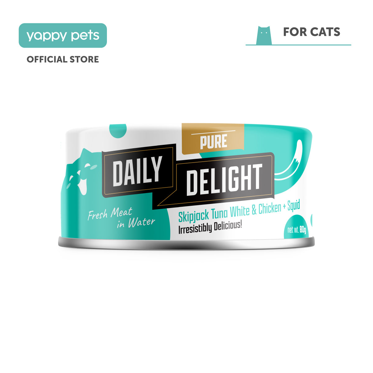 Daily Delight Pure Skipjack Tuna White & Chicken Cat Wet Food