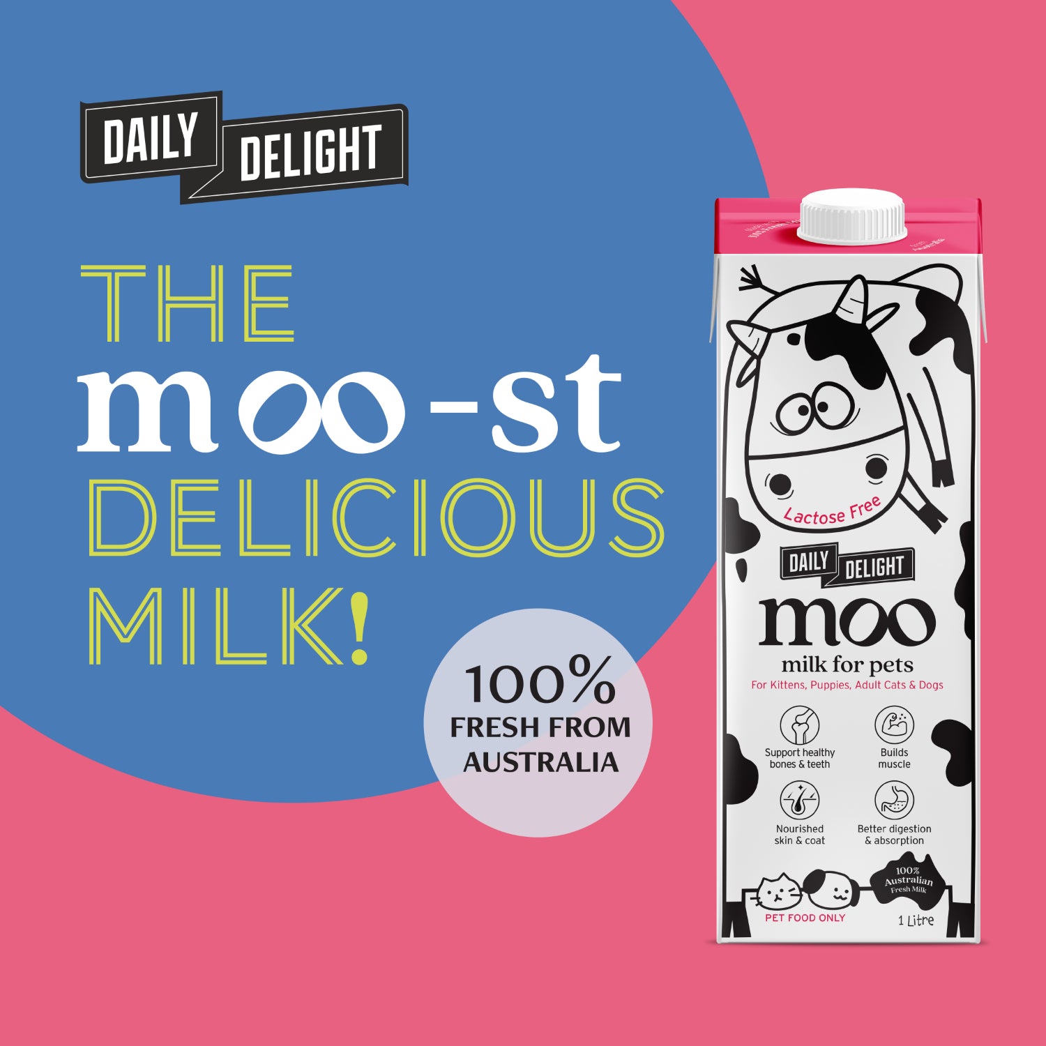 Daily Delight Moo Lactose-Free Pet Milk