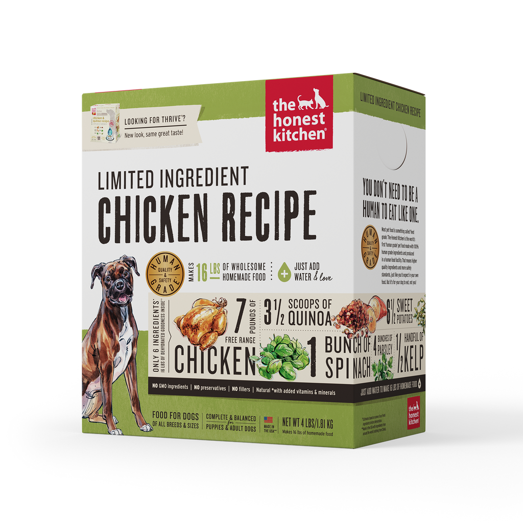 The Honest Kitchen Dehydrated Limited Ingredient Dog Food Chicken 4lbs