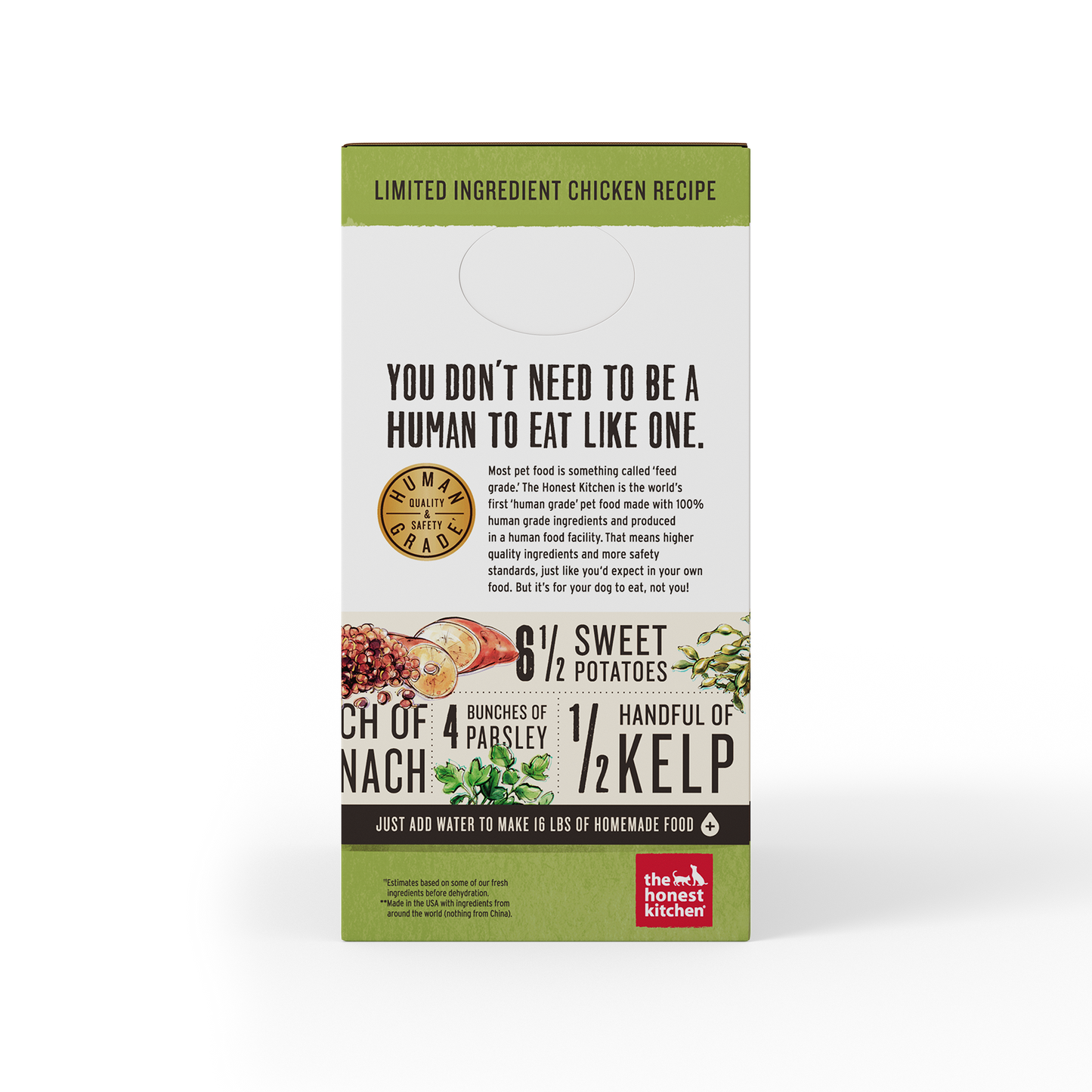 The Honest Kitchen Dehydrated Limited Ingredient Dog Food Chicken 4lbs