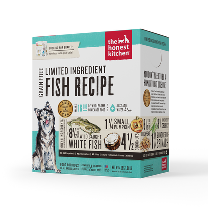The Honest Kitchen Dehydrated Limited Ingredient Grain Free Fish Dog Food 4lbs