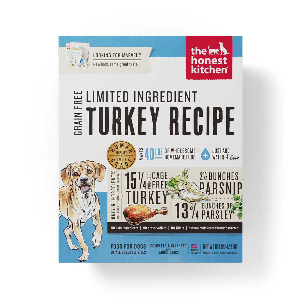 The Honest Kitchen Dehydrated Limited Ingredient Grain Free Turkey Dog Food 10lbs