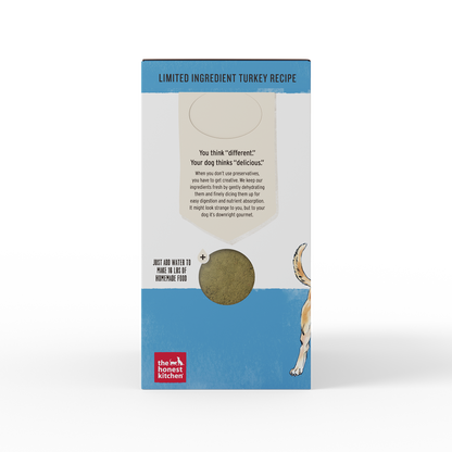 The Honest Kitchen Dehydrated Limited Ingredient Grain Free Turkey Dog Food 4lbs