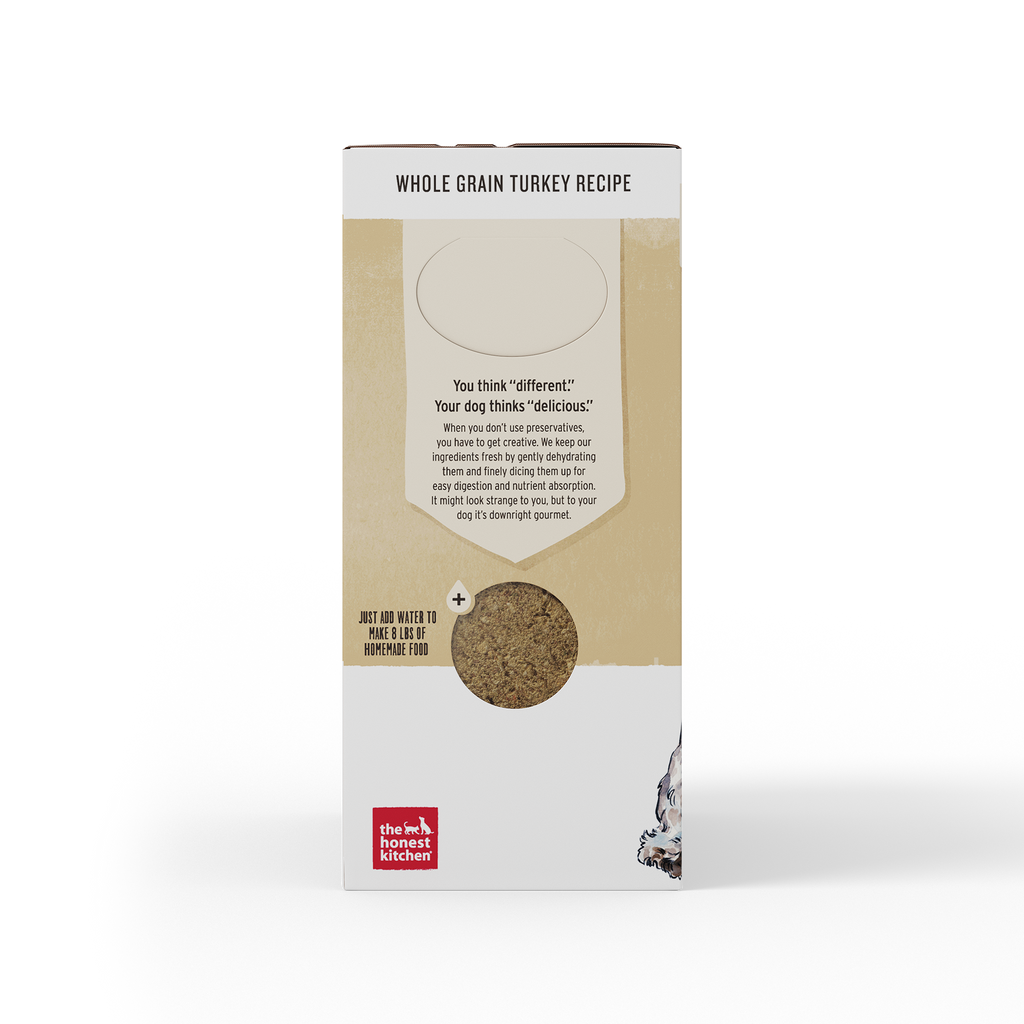 The Honest Kitchen Dehydrated Whole Grain Turkey Dog Food 2lbs