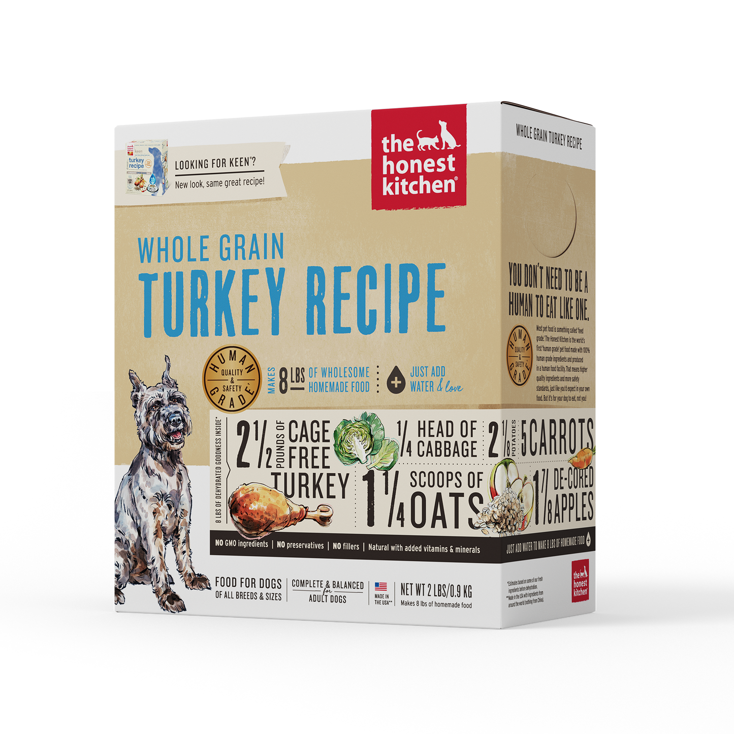 The Honest Kitchen Dehydrated Whole Grain Turkey Dog Food 2lbs