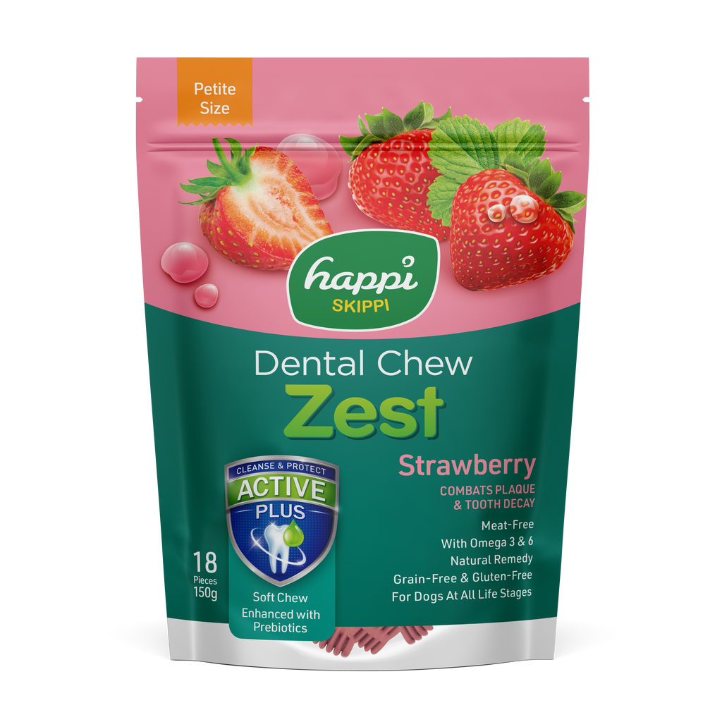 Happi Skippi Zest Petite 2.5-inch Dog Dental Chew 18pcs 150g