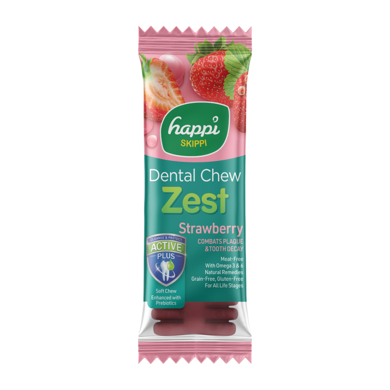Happi Skippi Zest Regular 4-inch Dog Dental Chew 25g