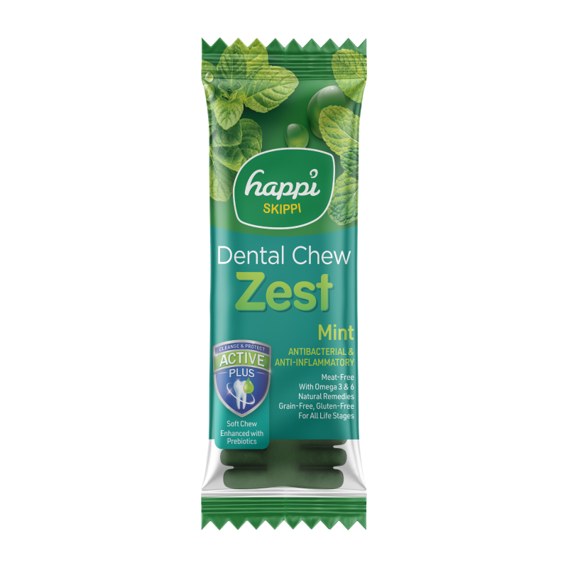 Happi Skippi Zest Regular 4-inch Dog Dental Chew 25g