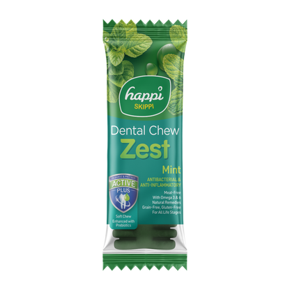 Happi Skippi Zest Regular 4-inch Dog Dental Chew 25g