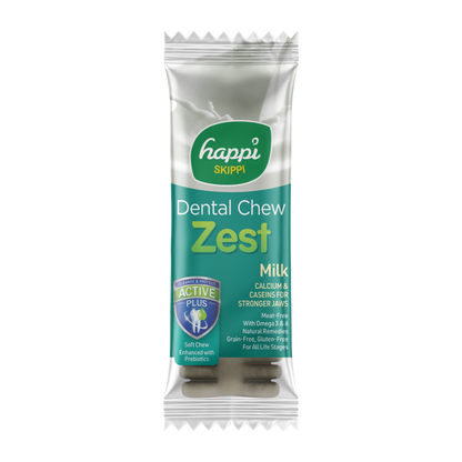 Happi Skippi Zest Regular 4-inch Dog Dental Chew 25g