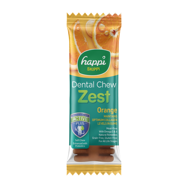 Happi Skippi Zest Regular 4-inch Dog Dental Chew 25g