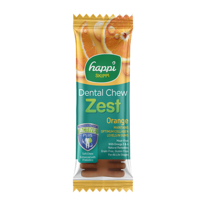 Happi Skippi Zest Regular 4-inch Dog Dental Chew 25g