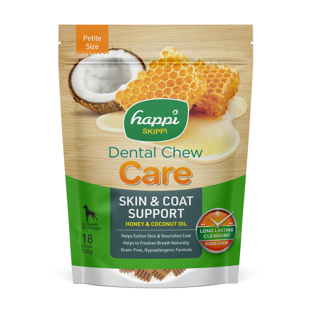 Happi Skippi Care Petite 2.5-inch Dog Dental Chew 18pcs 150g