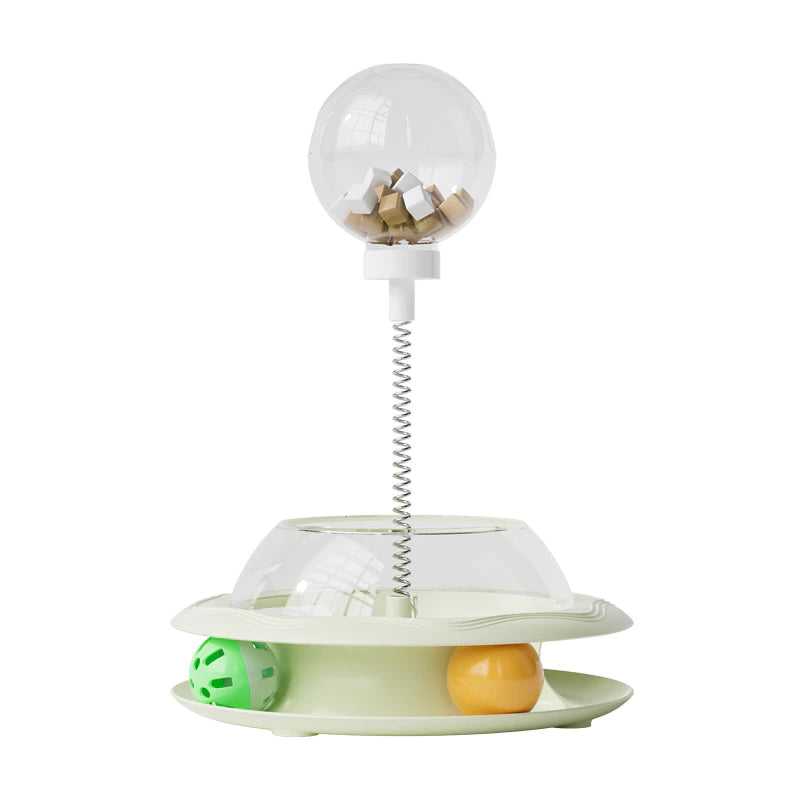 2-IN-1 Treats Dispenser Interactive Toy for Cats