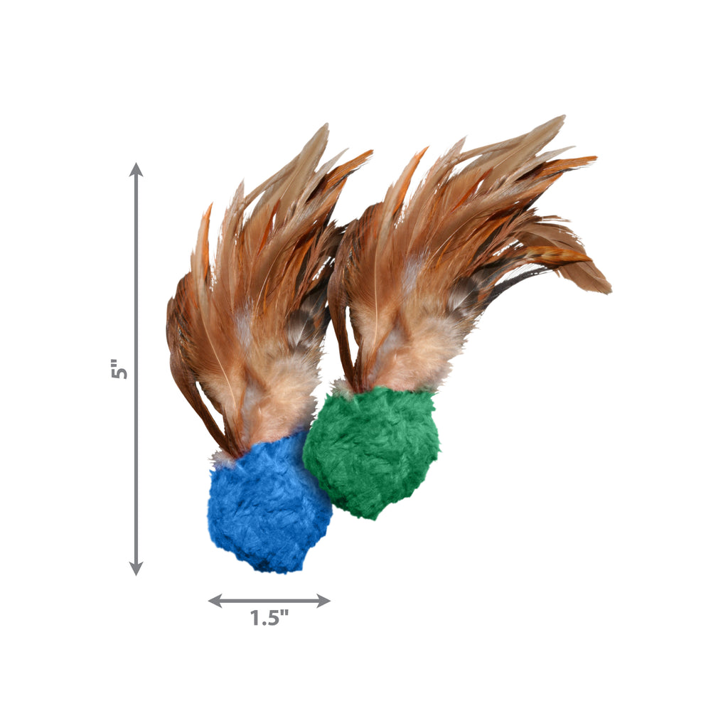 KONG Naturals Crinkle Ball w/Feathers