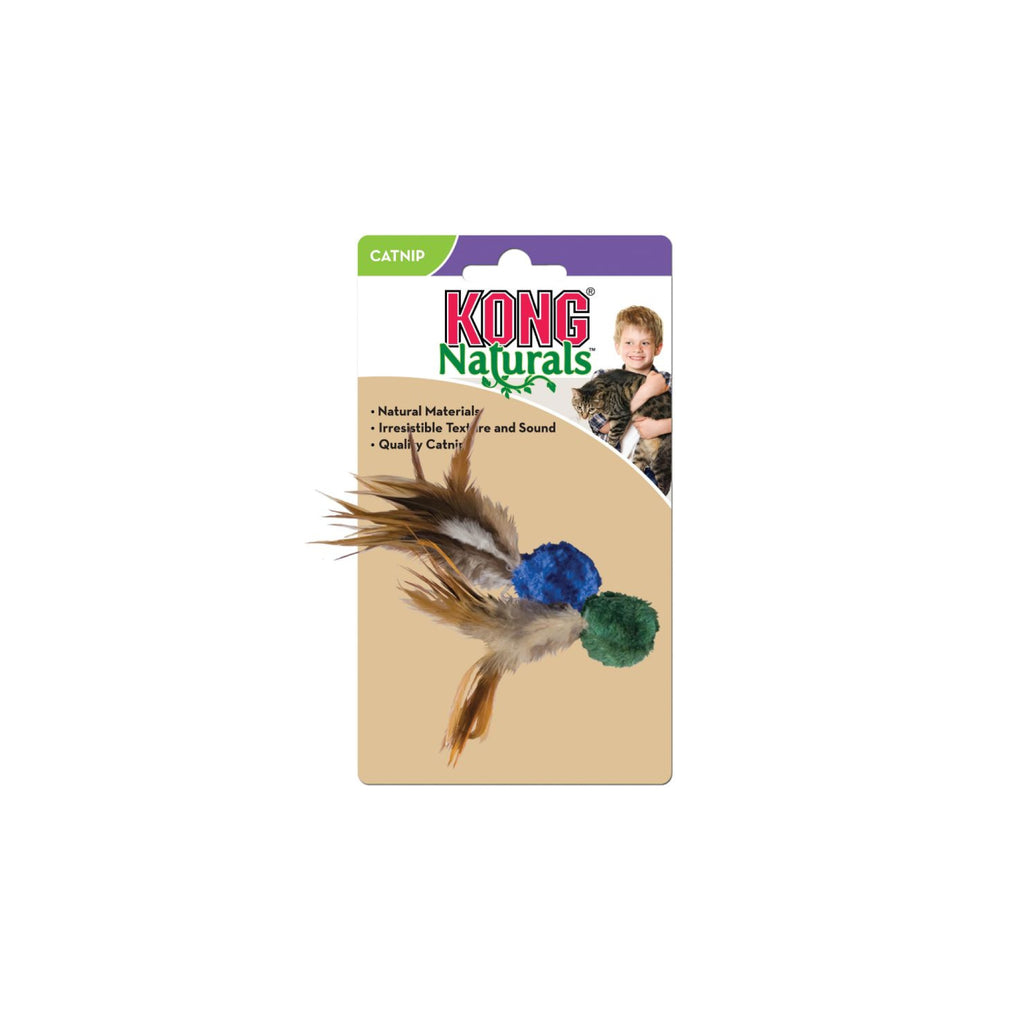 KONG Naturals Crinkle Ball w/Feathers