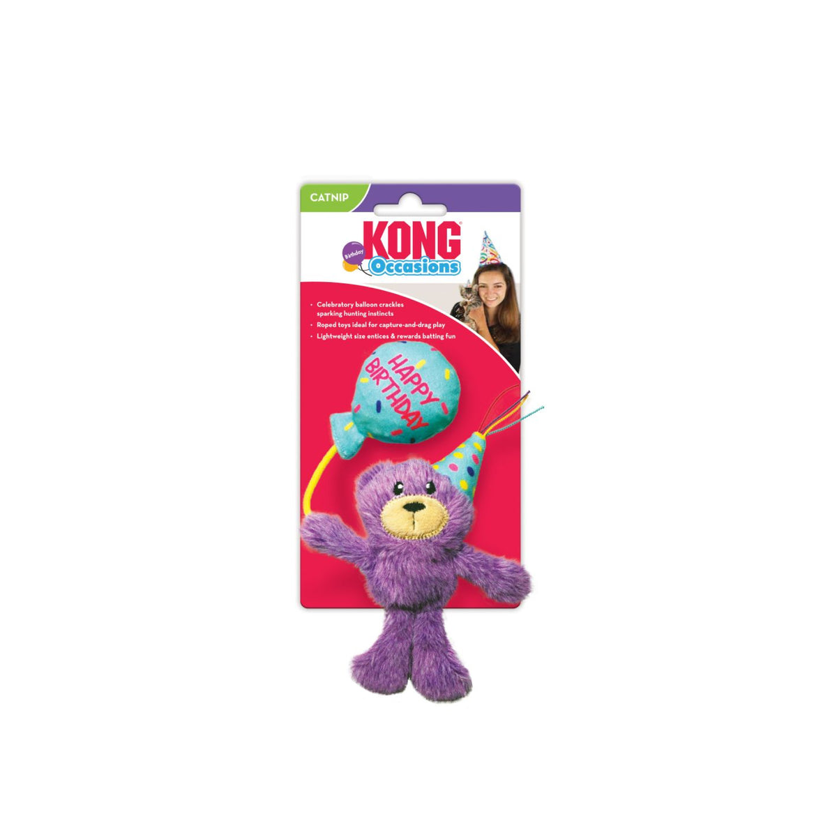 KONG Cat Occasions Birthday Teddy