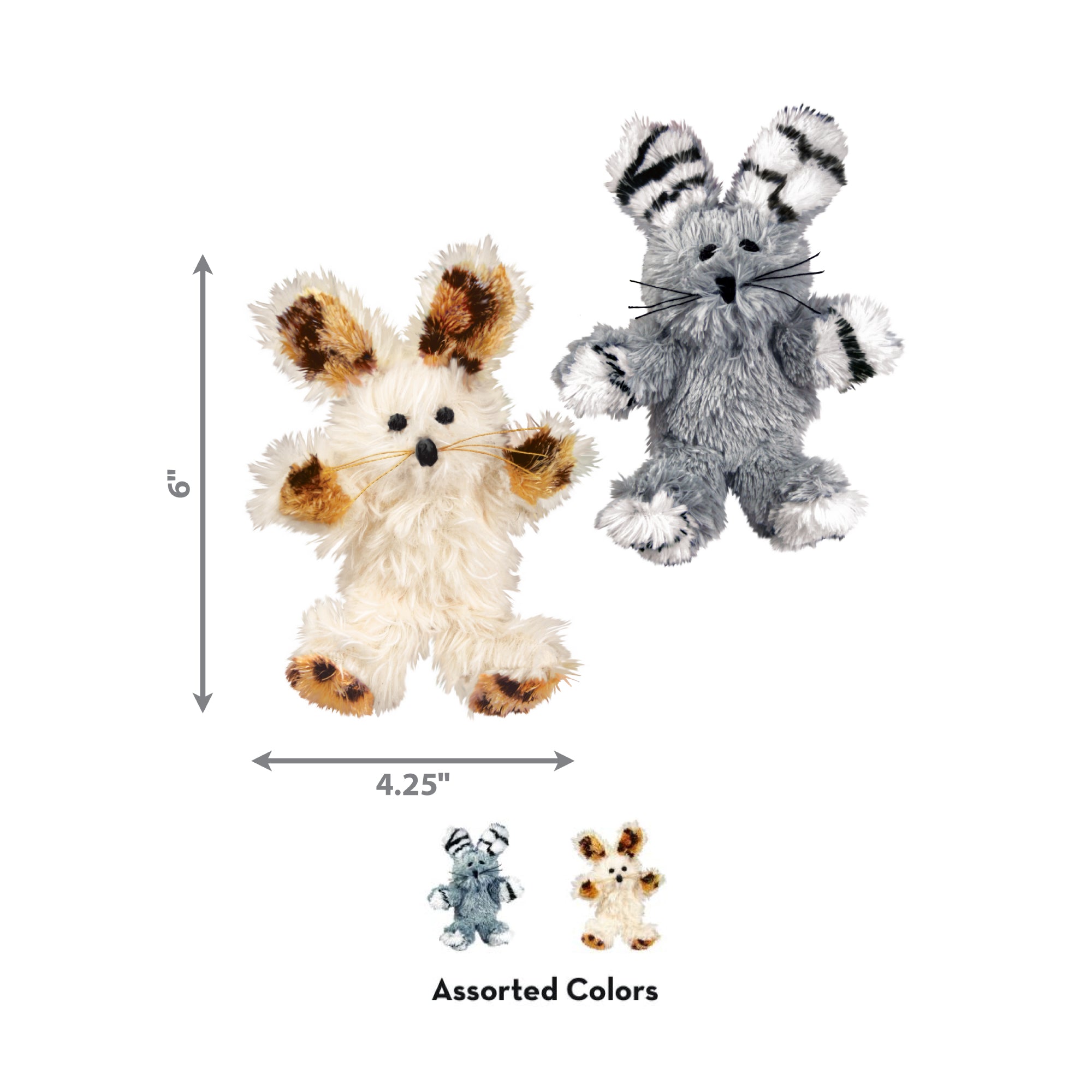 KONG Softies Fuzzy Bunny Assorted Fuzzy Bunny Assorted