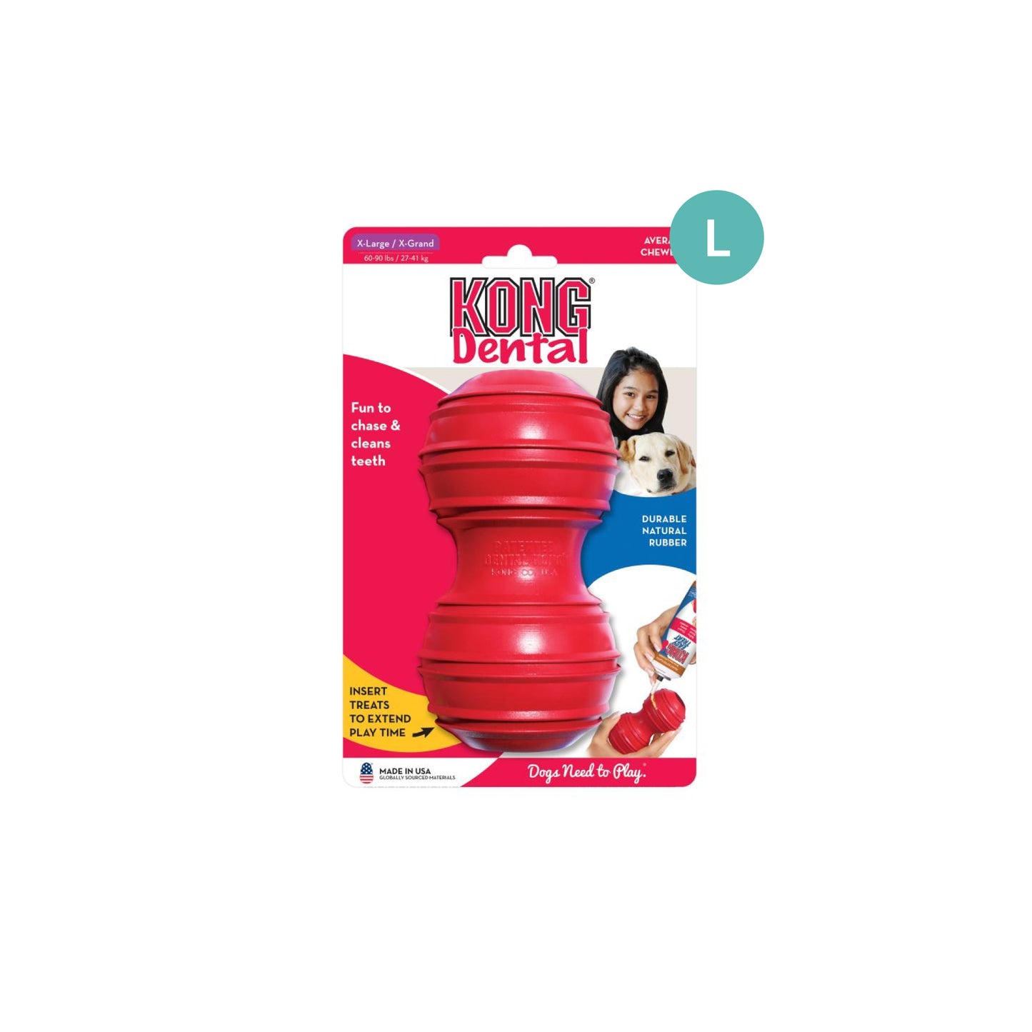 KONG Classic Dental Teeth Cleanser Dog Toy