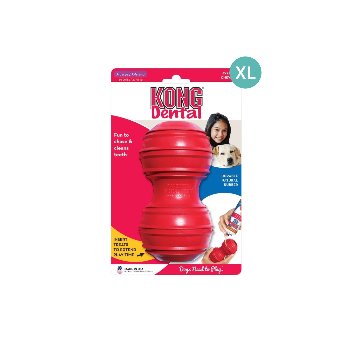 KONG Classic Dental Teeth Cleanser Dog Toy