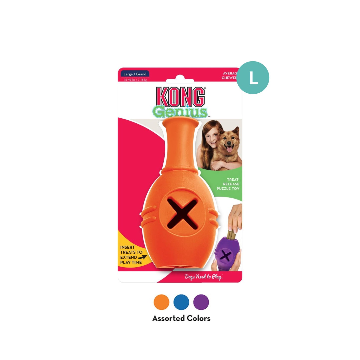 KONG Genius™ Leo Treat Holder Dog Toy
