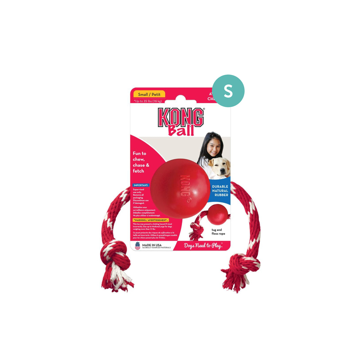 KONG Classic Ball w/Rope