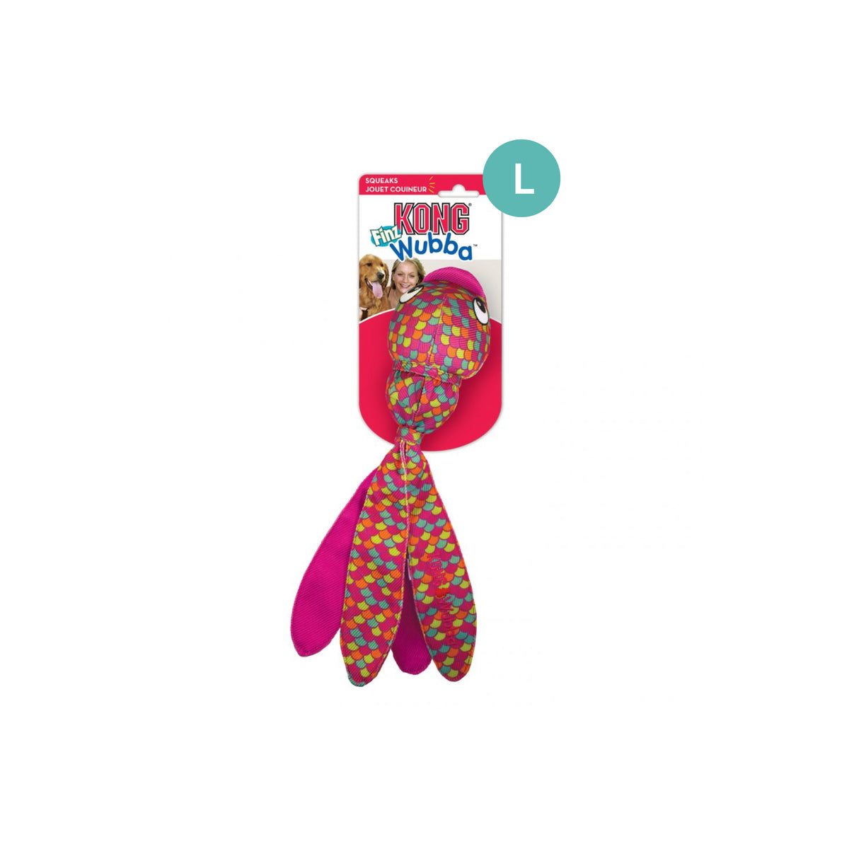 KONG Wubba Finz Pink