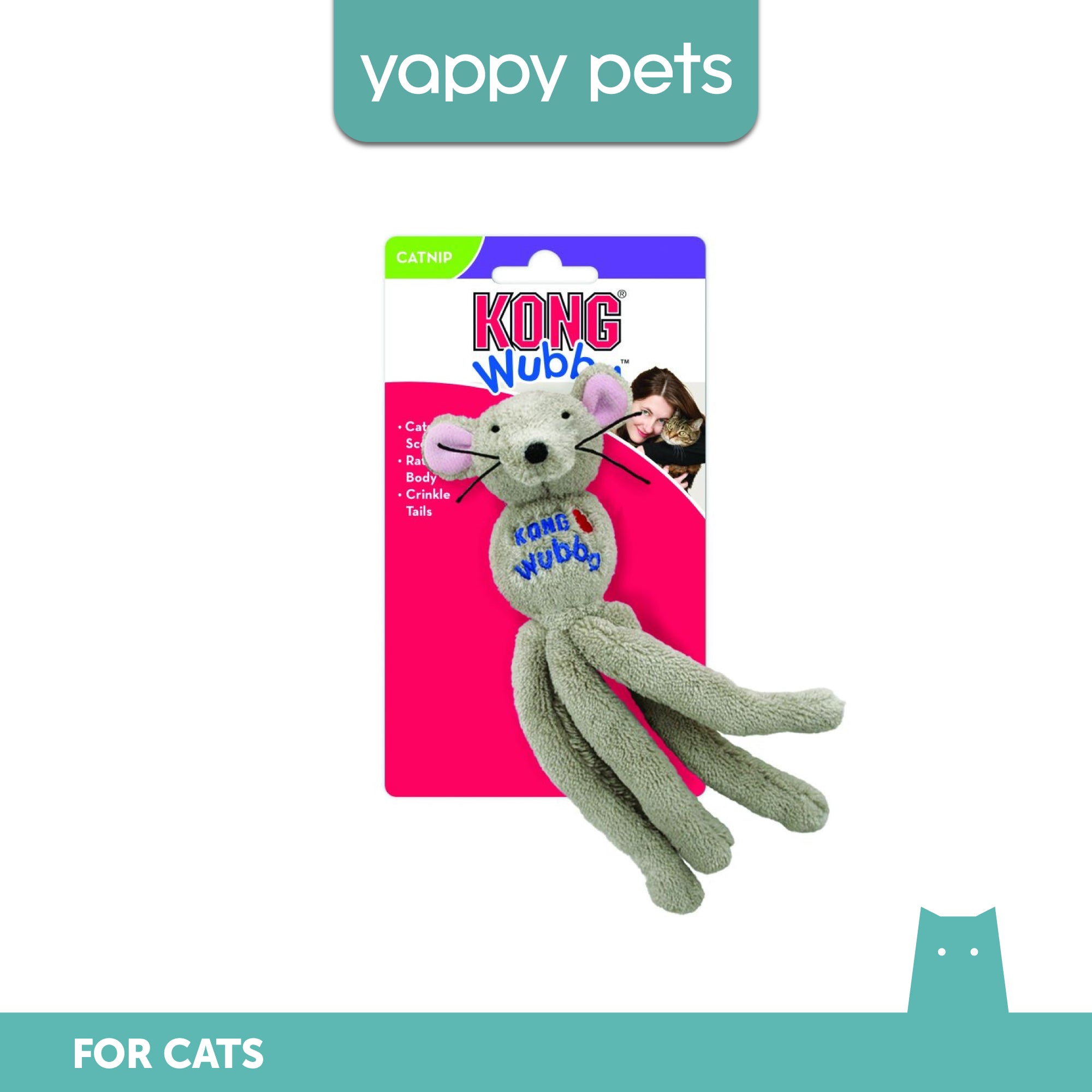 KONG Cat Wubba Mouse Assorted