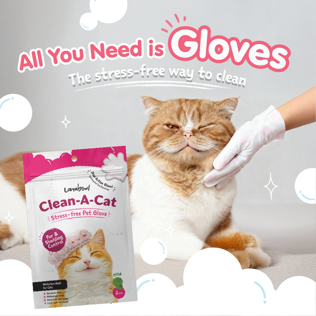 Loveabowl Clean-A-Cat Stress-free Pet Glove 2pcs